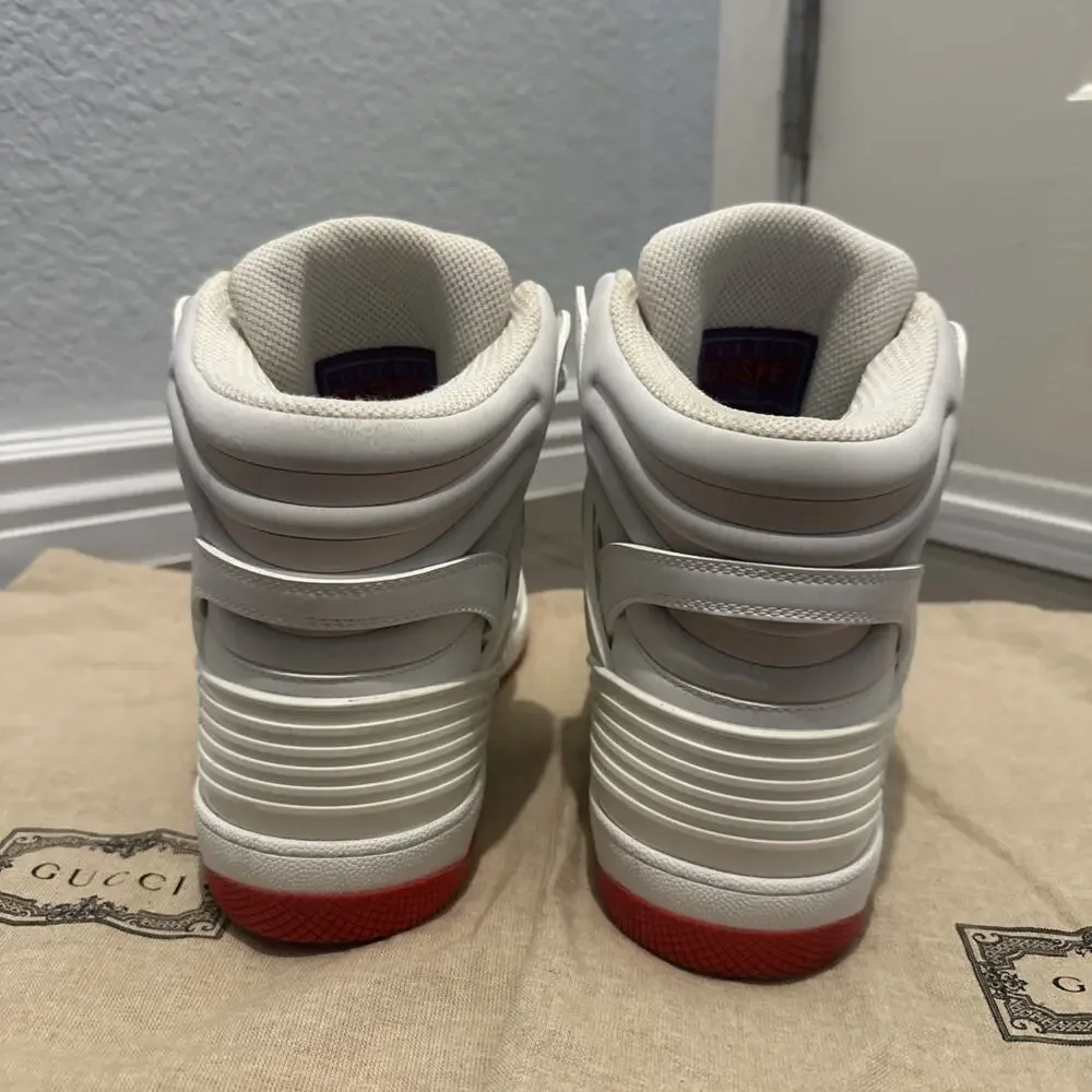 AUTHENTIC GUCCI BASKET HIGHTOP SNEAKERS GG 10.5 (fits USA 11.5) 673077
